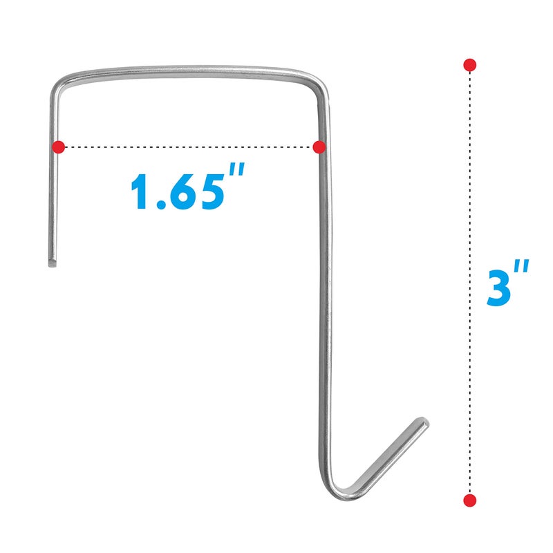Vantasii 10 Pack Over The Door Metal Hook Hanger to Fit Interior Doors with Thickness from 1.65"" - Image 2